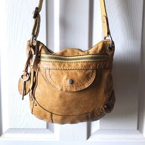 Fossil Liberty Natural Rustic Wheat Crossbody Bag